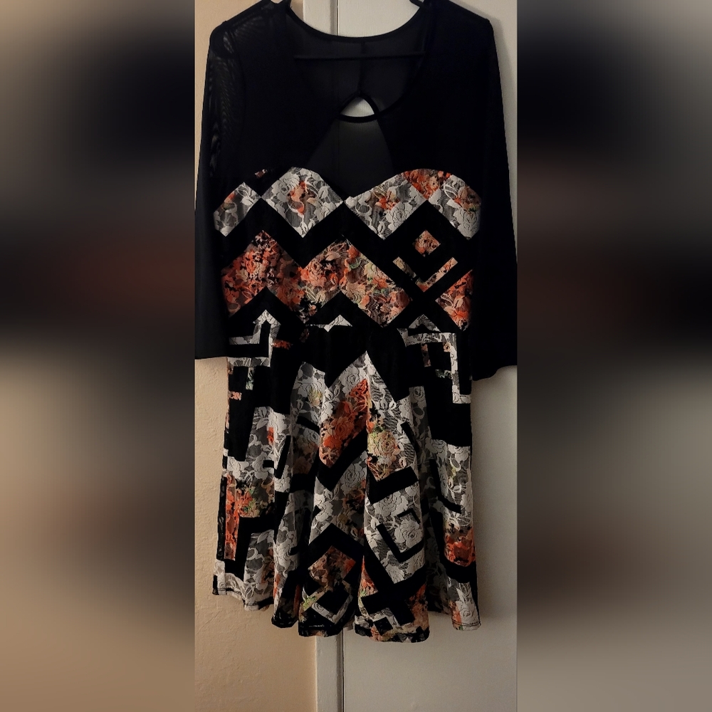 Floral Geometric Dress